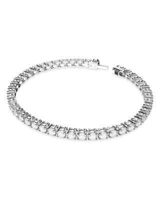 Matrix Tennis Bracelet in Rhodium Plated