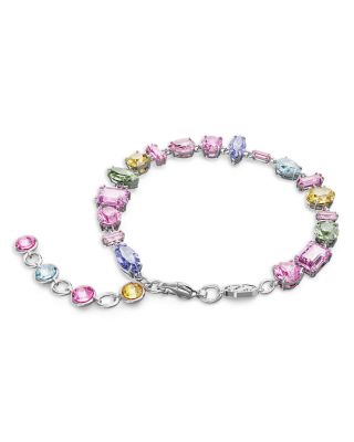 Gema Multicolor Mixed Cut Bracelet in Rhodium Plated