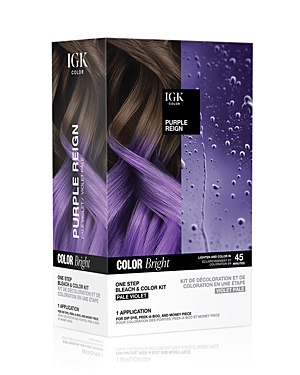 Igk Hair Color Bright One Step Bleach & Color Kit In Purple Reign - Pale Violet