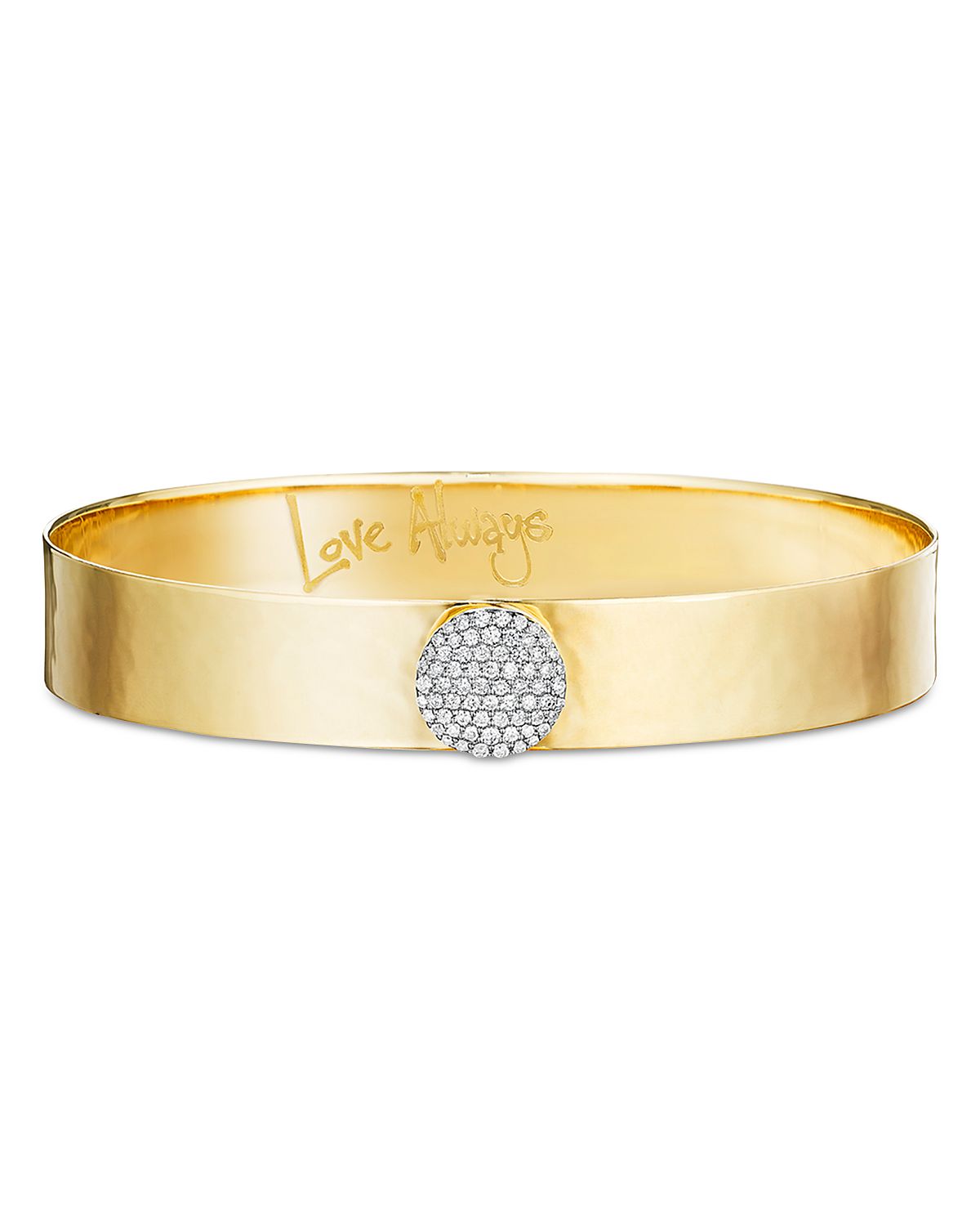 Phillips House 14K Yellow Gold Diamond Hammered Large Infinity Love Always Bracelet
