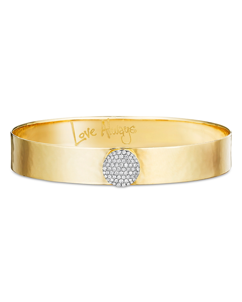 Phillips House 14K Yellow Gold Diamond Hammered Large Infinity Love Always Bracelet