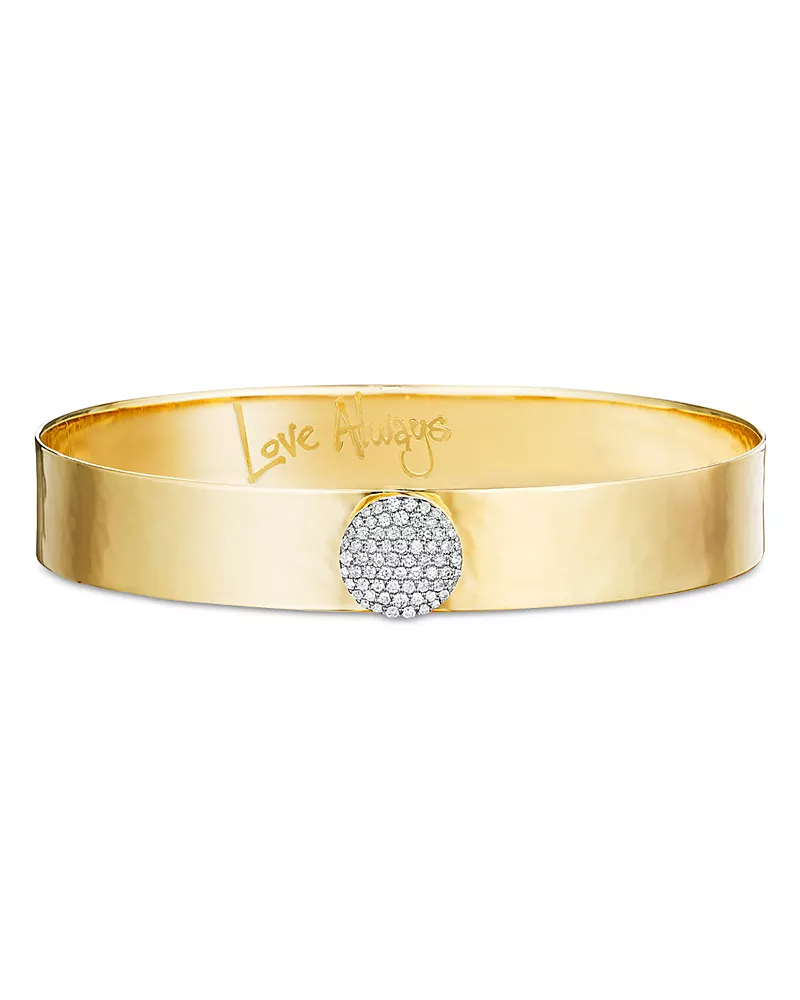 Phillips House 14K Yellow Gold Diamond Hammered Large Infinity Love Always Bracelet