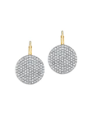 Phillips House - Rhodium & 14K Gold Affair Diamond Disc Drop Earrings