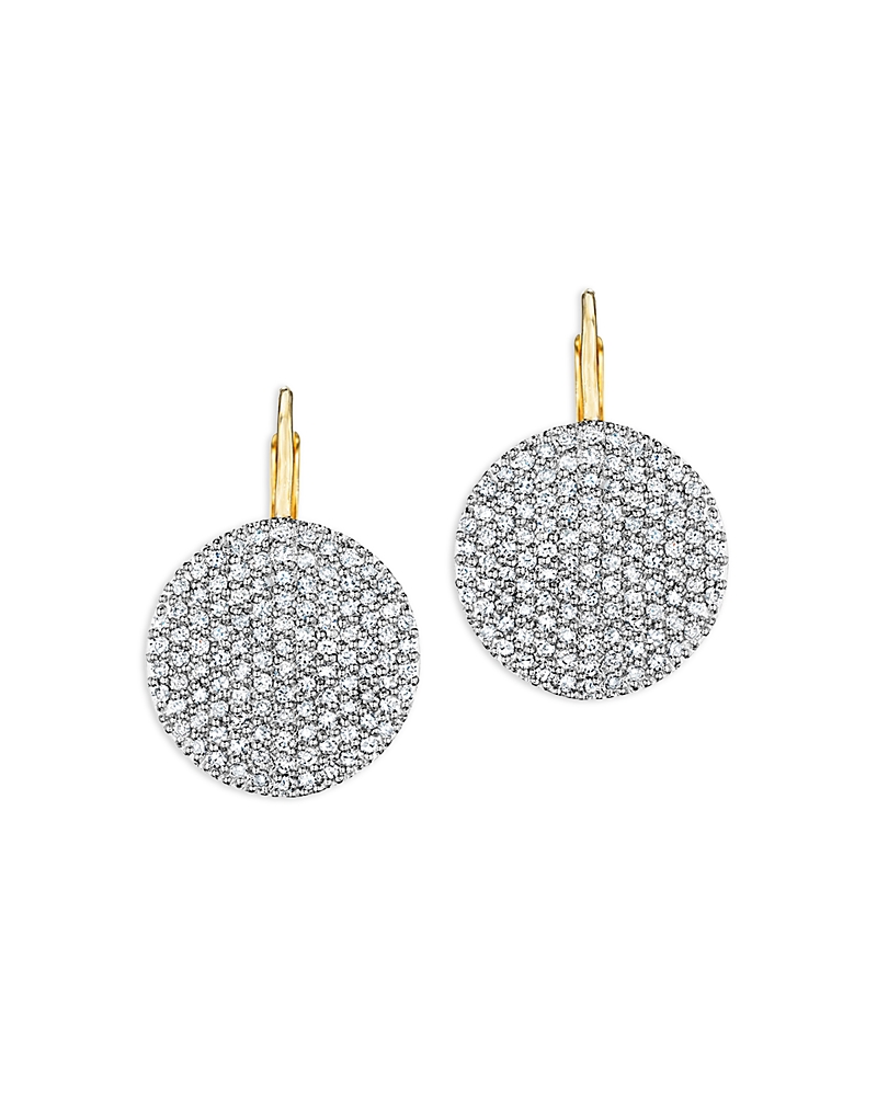Phillips House Rhodium & 14K Gold Affair Diamond Disc Drop Earrings