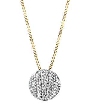 14K Yellow Gold Diamond Infinity Necklace, 16-18