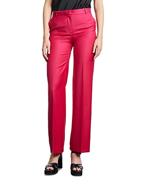 The Kooples Straight Leg Trousers In Cherry