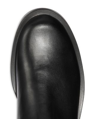 Women's Halfnhalf Bold Leather & Stretch Knee High Boots 