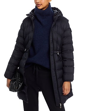 Shop Moncler Alastore Long Down Coat In Black