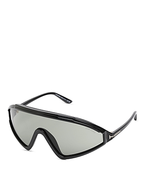 Tom Ford Lorna Shield Sunglasses, 178mm In Black/gray Solid