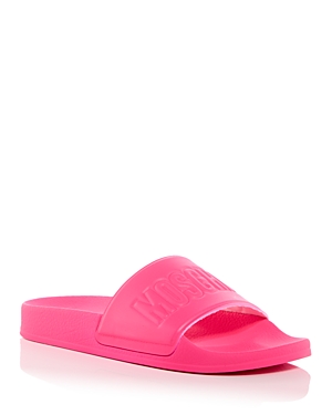Shop Moschino Women's Slide Sandals In Bubblegum
