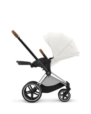 PRIAM 4 Stroller – Chrome Frame with Brown Handle
