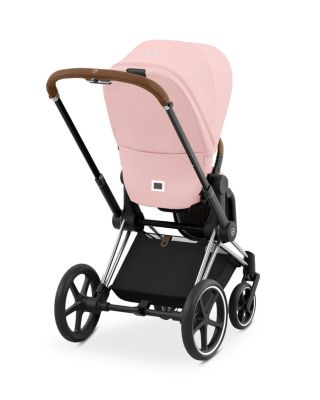 PRIAM 4 Stroller – Chrome Frame with Brown Handle