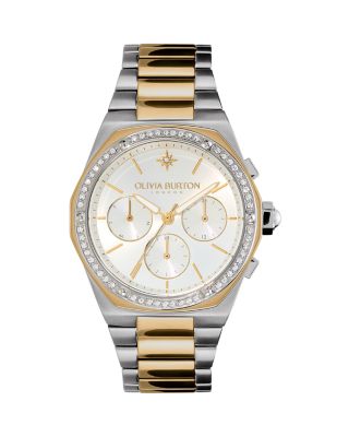 Olivia Burton - Hexa Two Tone Embellished Chronograph, 38mm
