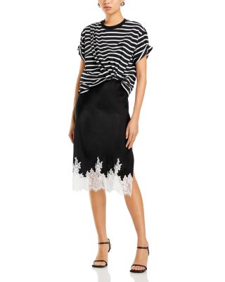 phillip lim t shirt dress 3.1 Phillip Lim Striped Draped T-Shirt Dress