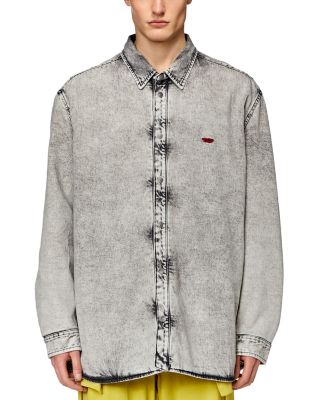 Diesel - Flaim Snap Front Padded Denim Shirt