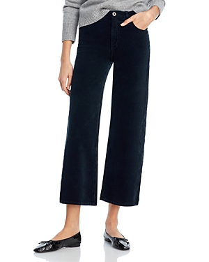 Shop Ag Saige High Rise Ankle Wide Leg Corduroy Jeans In Sulfur Smooth Slate