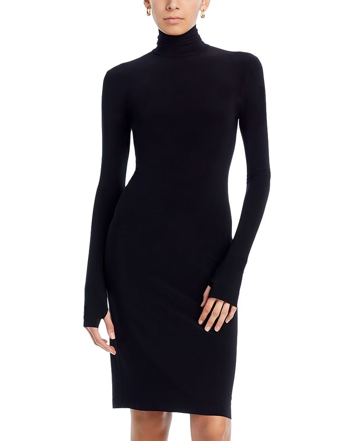 Norma Kamali Turtleneck Long Sleeve Bodycon Dress | Bloomingdale's