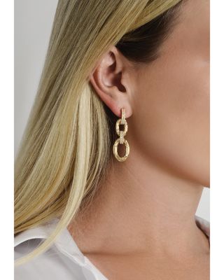 Enchanted Forest Chain Earrings in 18K Gold Plated 
