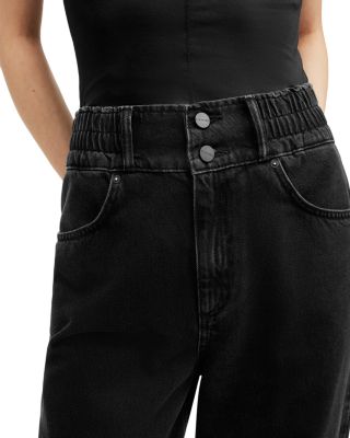 Hailey High Rise Tapered Jeans in Black