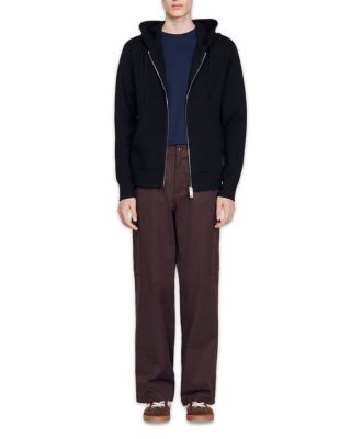 Zip Front Logo Patch Hoodie