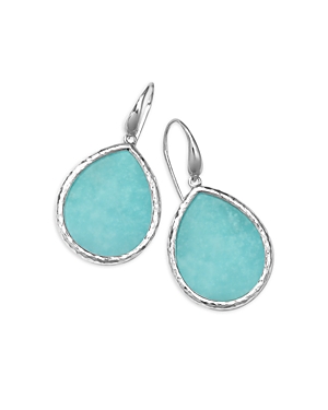 Ippolita Sterling Silver 925 Polished Rock Candy Turquoise Pear Drop Earrings