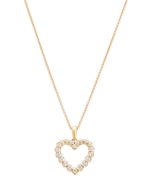 Bloomingdale's Diamond Classic Heart Pendant Necklace in 14K Yellow Gold, 0.25 ct. t.w.