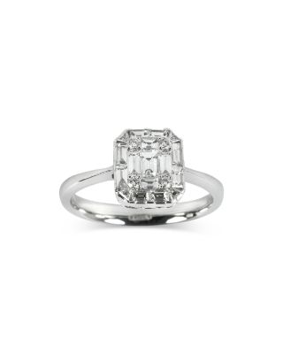 ZYDO - 18K White Gold Mosaic Diamond Ring, 0.68 ct. t.w.