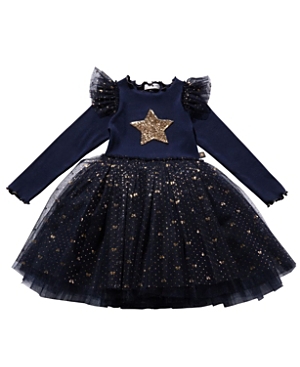 Petite Hailey Girls' Frill Tutu Dress - Little Kid, Big Kid In Navy