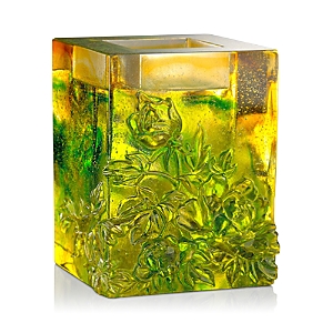 Shop Liuli Heavenly Splendor Medium Crystal Candle Holder In Amber/green