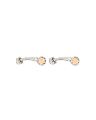 Men's Two Tone Cylindrical Cufflinks
