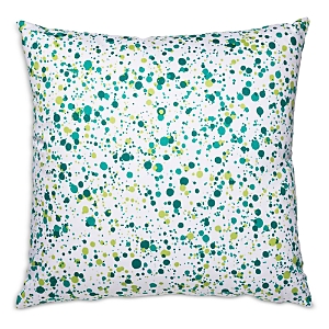 Scalamandre Spatter Decorative Pillow, 22 X 22 In Green