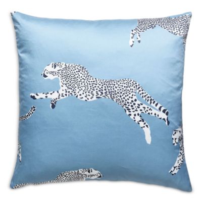 Leaping Cheetah Decorative Pillow, 22" x 22"
