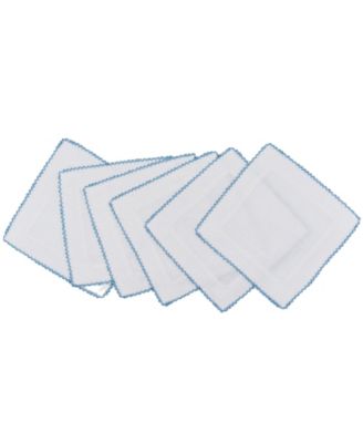 Picot Edge Cocktail Napkins, Set of 6