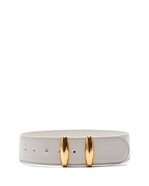 Shop Altuzarra Women's Hardware Leather Belt In Ivory