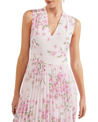HOBBS LONDON Veronica Pleated Midi Dress | Bloomingdale's