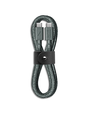 Shop Native Union Belt C To C Charging Cable In Slate Green