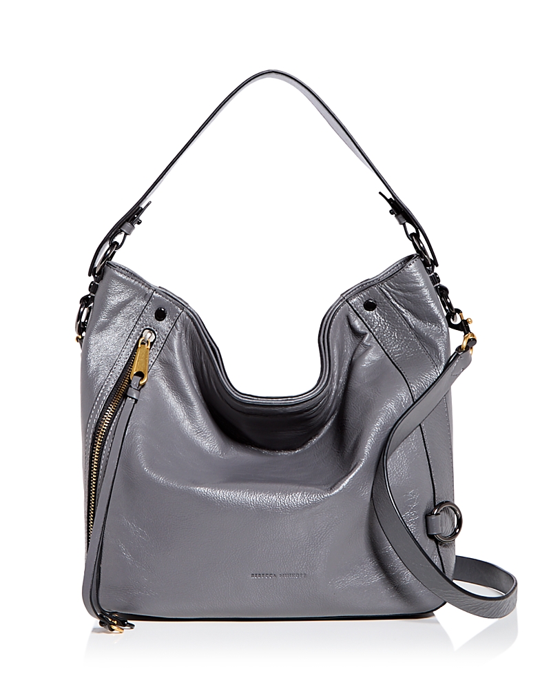 Rebecca Minkoff Mab Leather Hobo Bag In Elephant