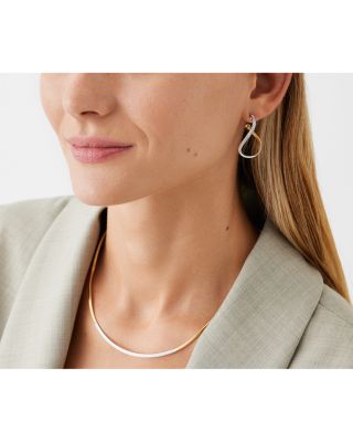 18K White & Yellow Gold Marrakech Diamond Small Twist Hoop Earrings