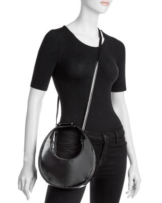 ハンドバッグ Mini Moon Bag - Staud - Leather - Black MINI MOON BAG BLACK