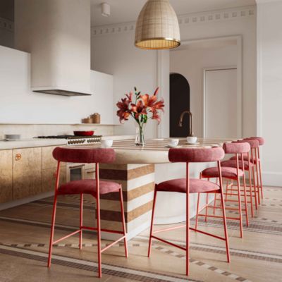 Tov Furniture Liliana Velvet Bar Stool