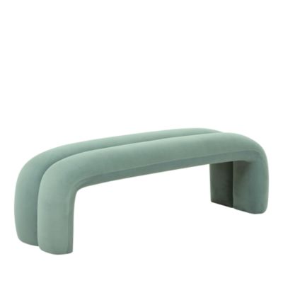 Tov Furniture Leigh Velvet Channeled Bench