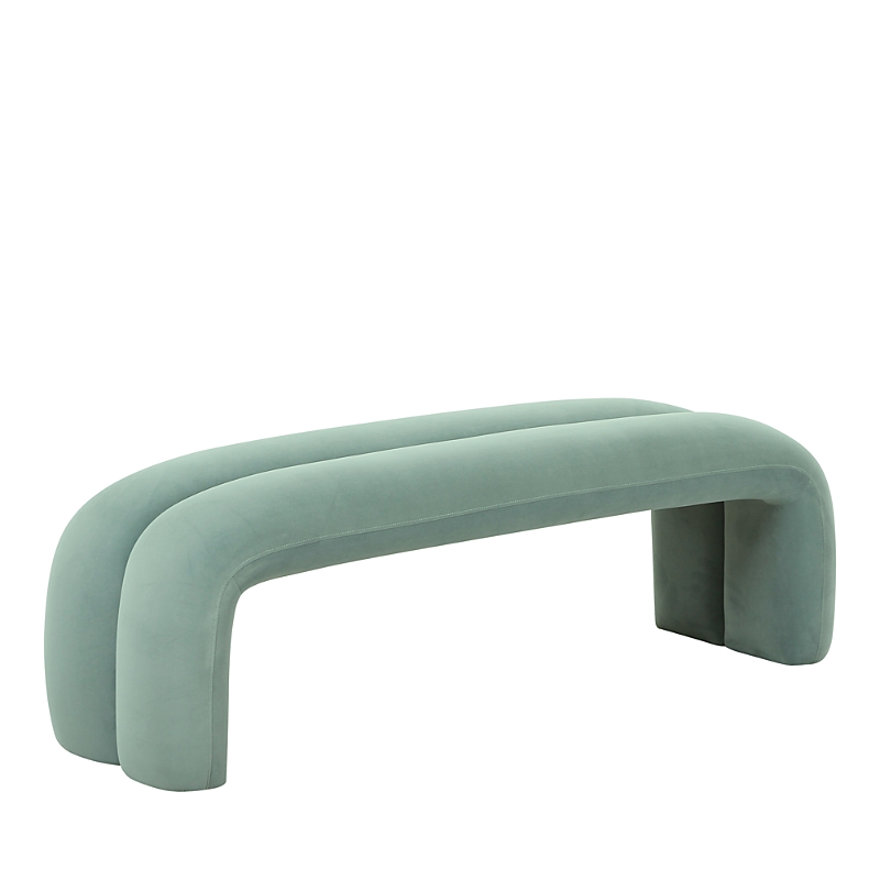 Tov Furniture Leigh Velvet Channeled Bench