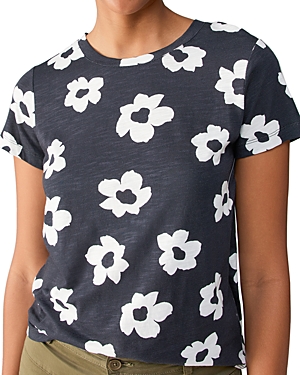 Sanctuary The Perfect Geo Print Cotton Blend Knit Top In Flower Pop