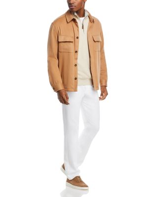 Cotton Tipped Textured Birdseye Half Zip Sweater - Exclusive