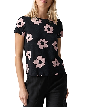 Sanctuary The Perfect Geo Print Cotton Blend Knit Top In Rose Smoke