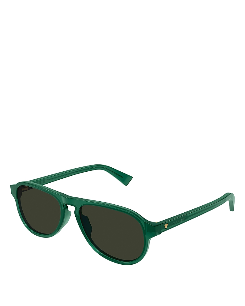 Bottega Veneta Bold Triangle Stud Pilot Sunglasses, 55mm