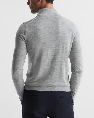 Blackhall Merino Wool Slim Fit Quarter Zip Mock Neck Sweater