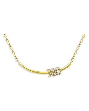 Aqua Pave Xo Bar Necklace, 16-18 - 100% Exclusive In Gold