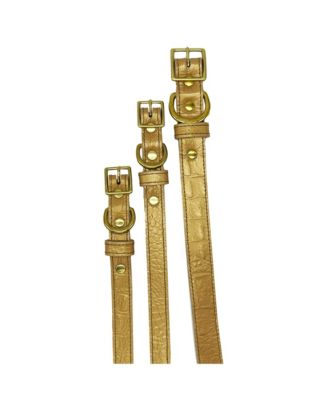 Small 6' Croc Leather Dog Leash