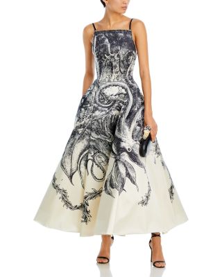 knee length dresses tight One-Shoulder Lexi Midi-Length Party Dress _label_Featured main image 1